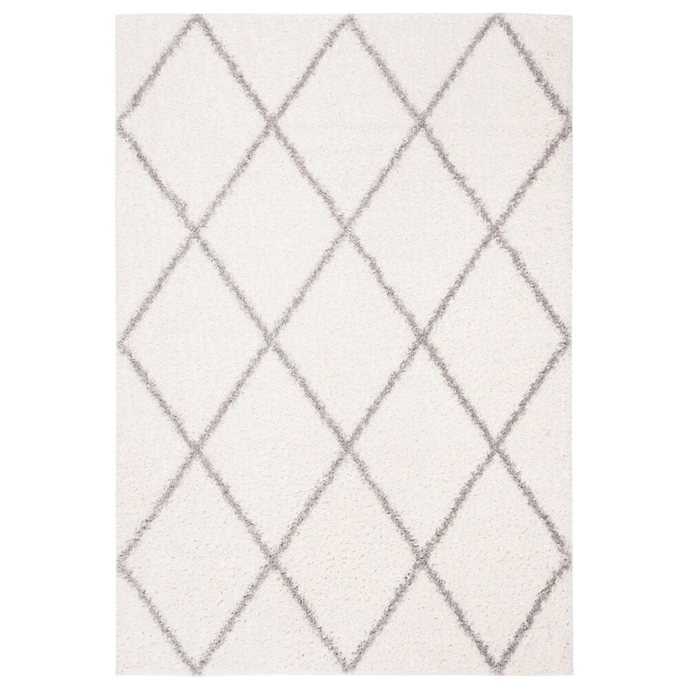 Safavieh Parma Shag PMA515A 6" x 9" Cream and Grey Area Rug, , large