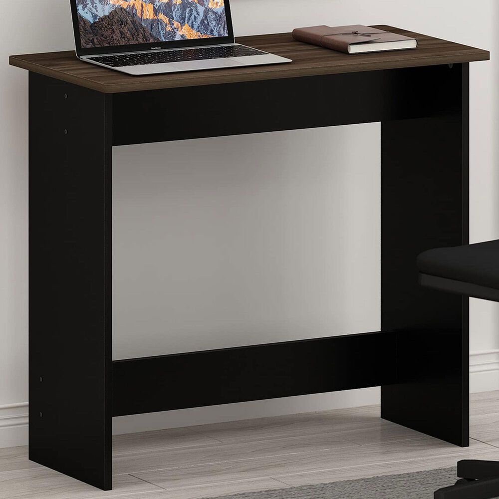 HOMLUX Modern Computer Desk in Columbia Walnut and Black, , large