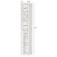 Timberlake Lavish Home 67" Tall Bathroom Storage Cabinet in White/Silver, , large