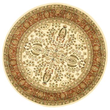Safavieh Lyndhurst LNH214R 10" Round Ivory and Rust Area Rug, , large