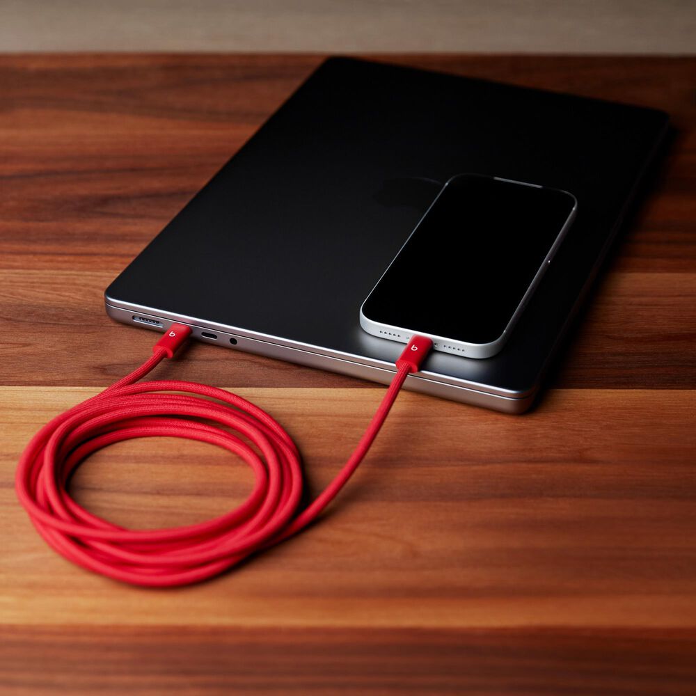 Beats 240W 10' USB-C to USB-C Braided Cable in Rapid Red, , large