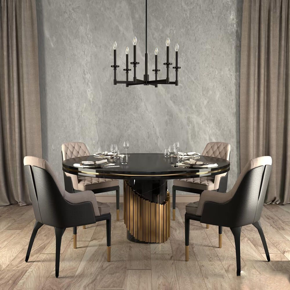 Hunter Briargrove Single Tier Chandelier in Matte Black, , large