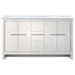 Lexora Home Lafarre 60" Double Bathroom Vanity in White with 2 cm White Quartz Top and Rectangular Sinks, , large