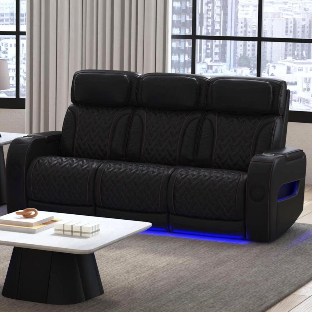 Mayberry Hill Prime Time Power Reclining Sofa in Jett Black, , large