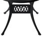 Hearth and Haven Outdoor Aluminum Dining Table with Umbrella Hole and Anti-Slip Foot Pad, Black, , large