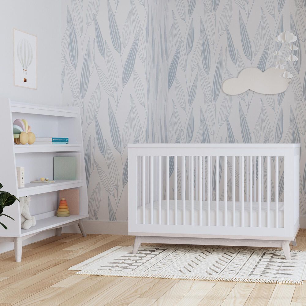 Eastern Shore Rowan Cottage Crib in Ash Linen White, , large