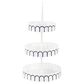 Maple and Jade 26" Farmhouse Metal 3-Tier Server in White and Navy Blue, , large