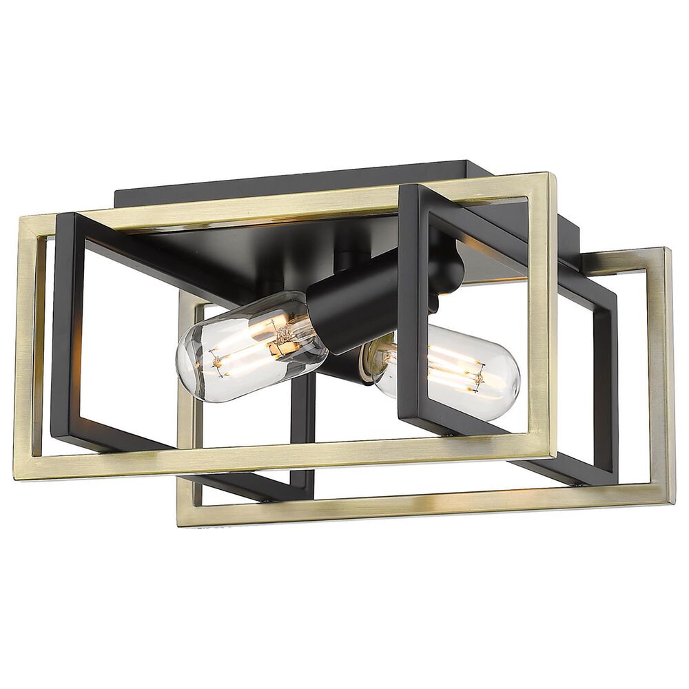 Golden Lighting Tribeca Flush Mount in Matte Black and Gold, , large