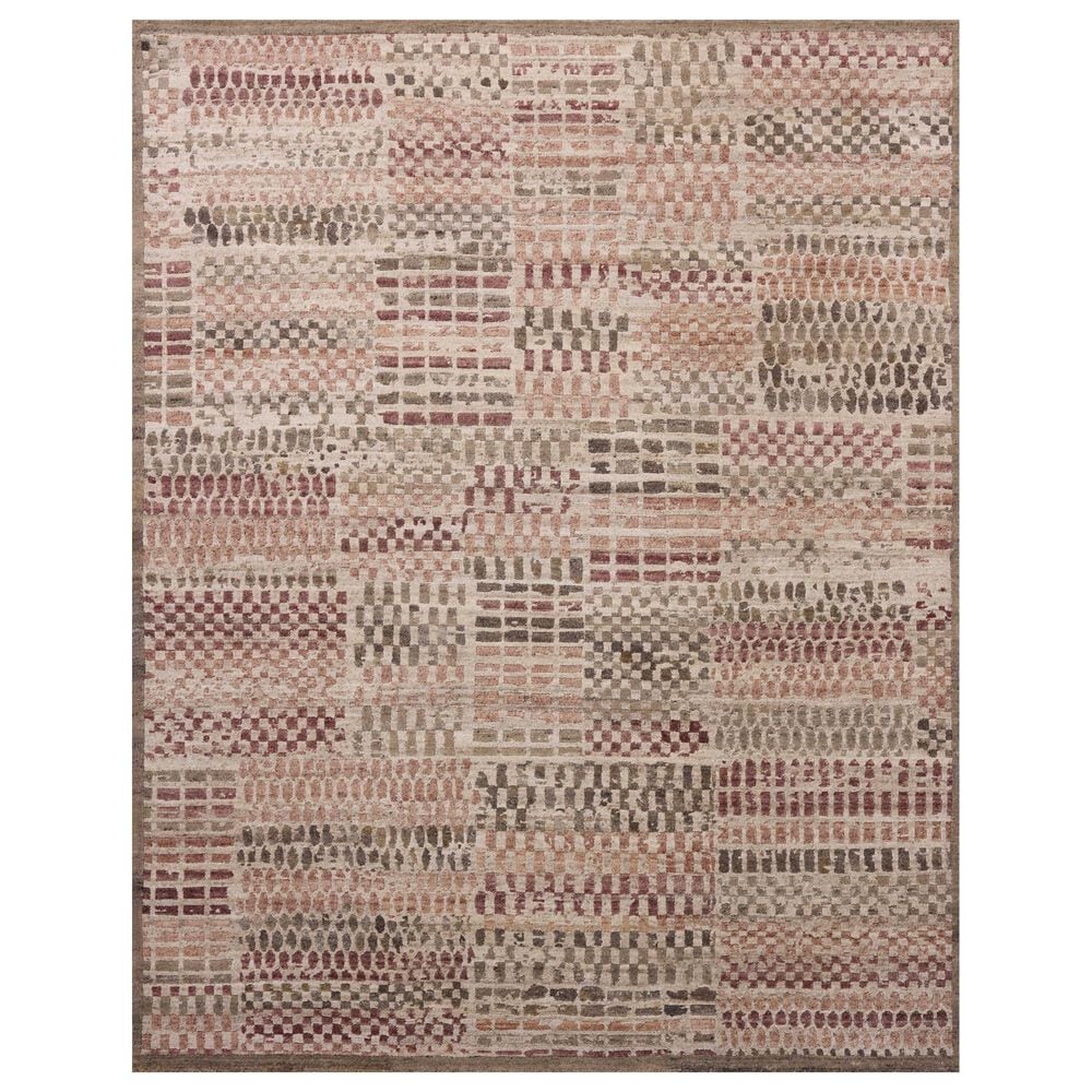 Loloi Nara Grey and Rose 11"6" x 15" Area Rug, , large
