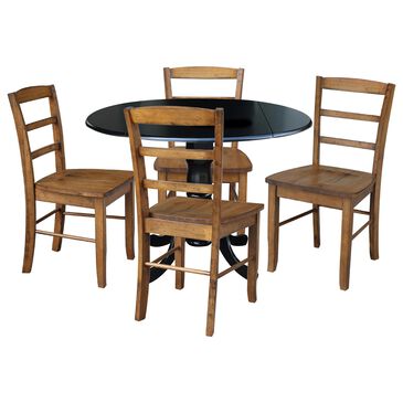 International Concepts 5-Piece Dining Set in Black/Pecan, , large
