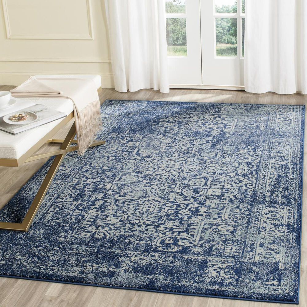 Safavieh Evoke EVK256A-4 4" x 6" Navy/Ivory Area Rug, , large