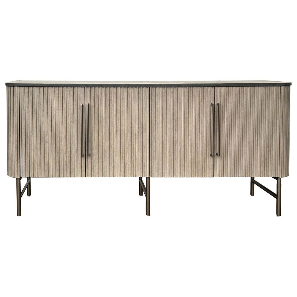Slatehouse Riley 4-Door Sideboard in Grey and Black, , large