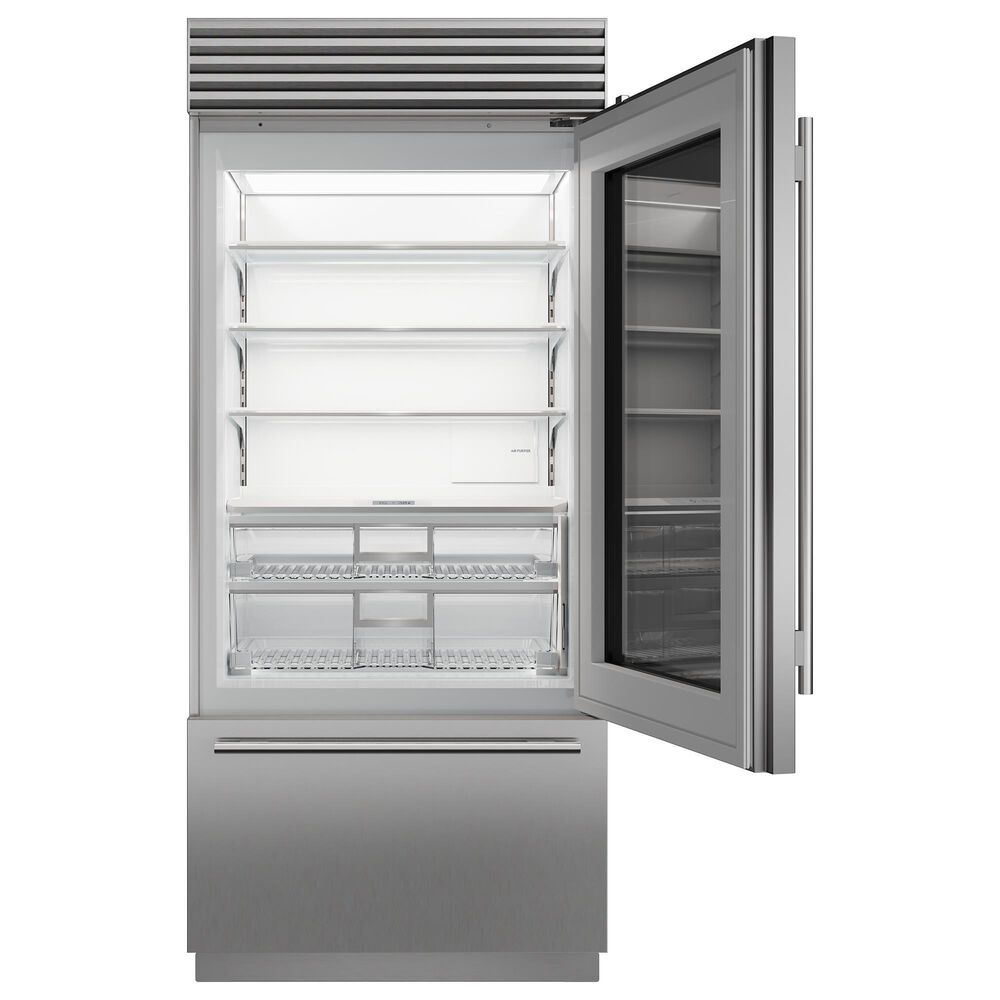 Sub Zero 20.8 Cu. Ft. Classic Right Hinge Bottom-Freezer Refrigerator with Glass Door in Panel Ready, , large