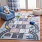 Safavieh Kids Playhouse 7"9" x 10" Grey and Pink Rug, , large