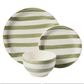 Gibson Homewares Kenwood Shores 12-Piece Dinnerware Set in Green Striped, , large