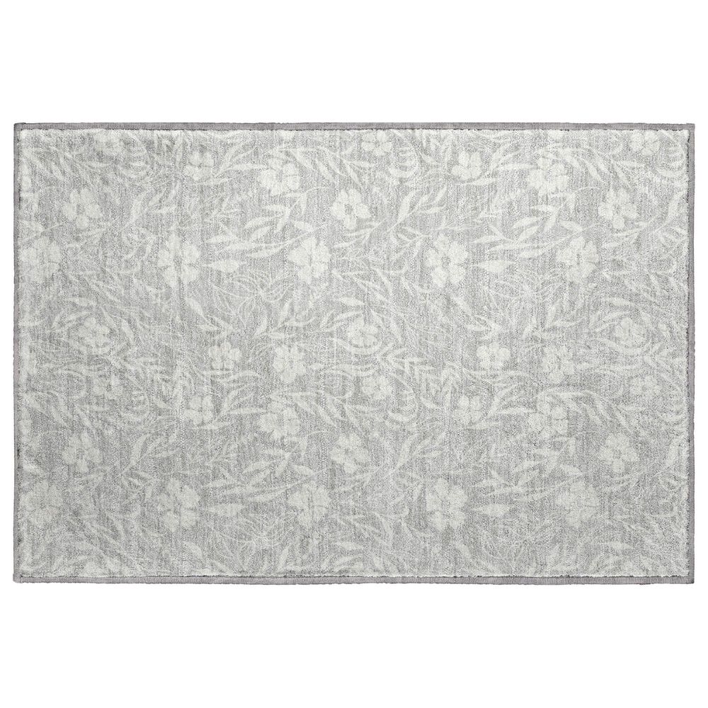 Dalyn Rug Company Soft Essentials Floral Silver 2"6" x 3"10" Indoor/Outdoor Area Rug, , large