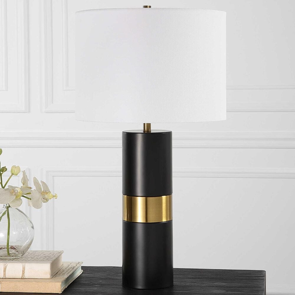 Uttermost 27&quot; Table Lamp in Black and Gold, , large