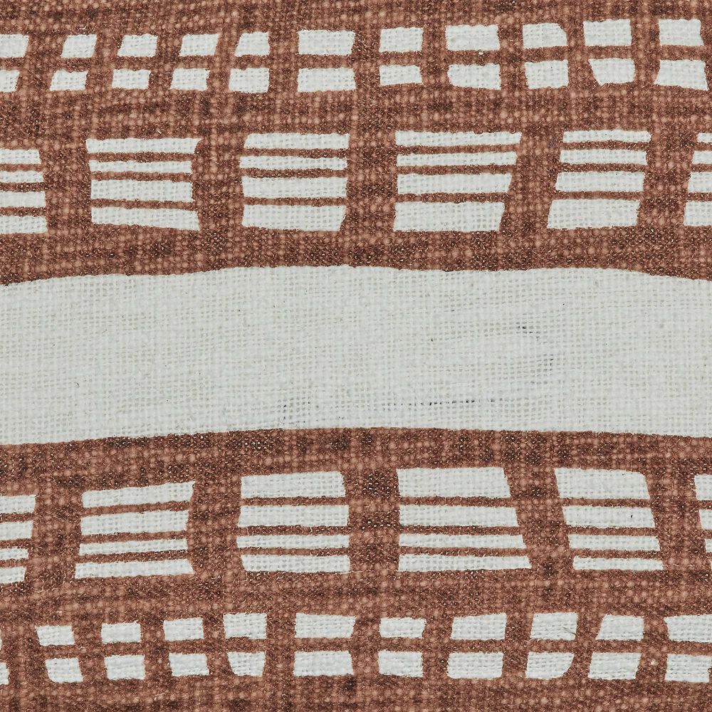 Ashley Ackford 14&quot; x 22&quot; Lumbar Throw Pillow in White and Rust, , large