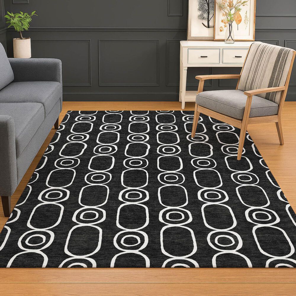 Dalyn Rug Company The Reserve TR6 Black 5&#39; x 7&#39;6&quot; Indoor/Outdoor Area Rug, , large