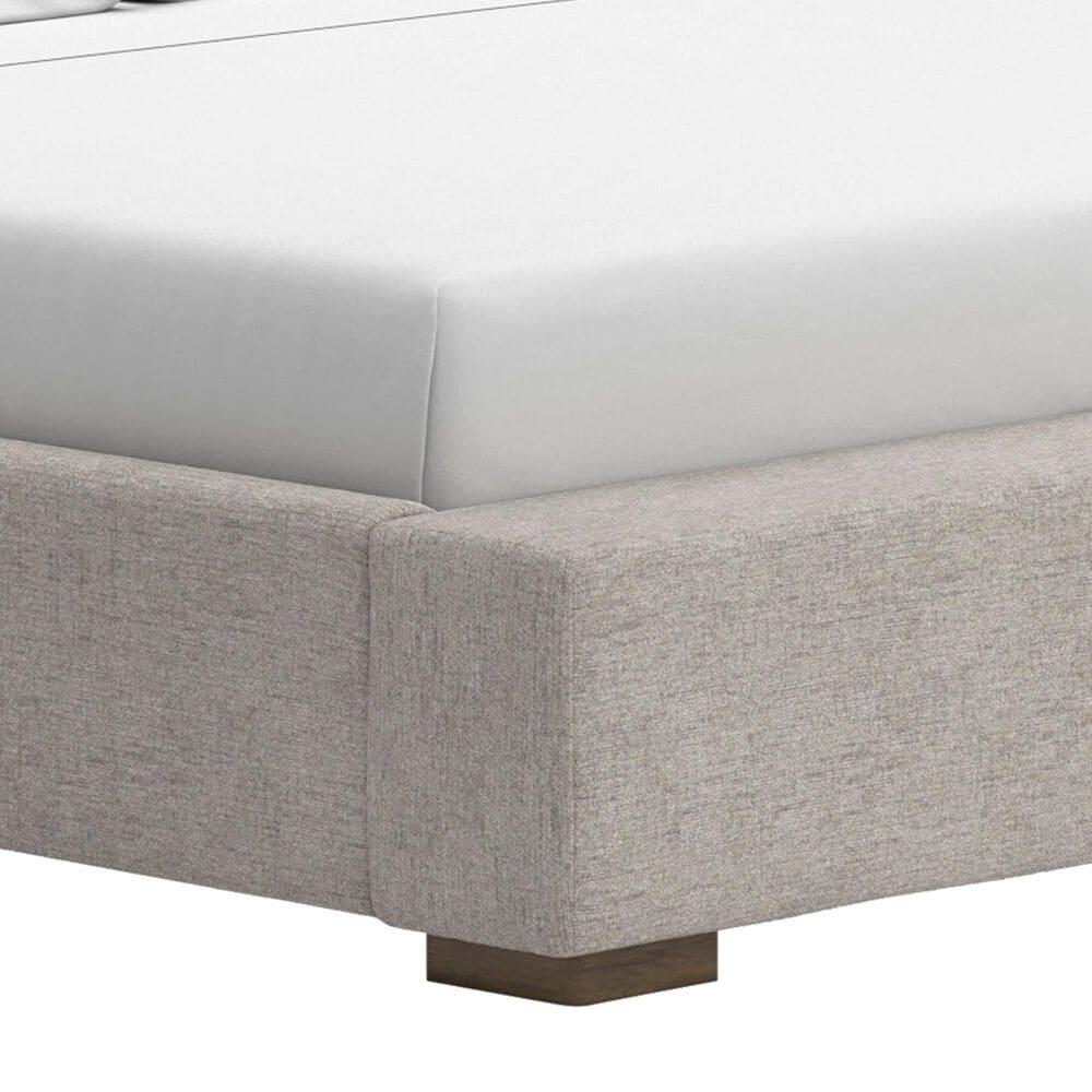 Millenium Cabalynn California King Oatmeal Upholstered Platform Panel Bed in Light Brown, , large