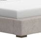 Millenium Cabalynn California King Oatmeal Upholstered Platform Panel Bed in Light Brown, , large