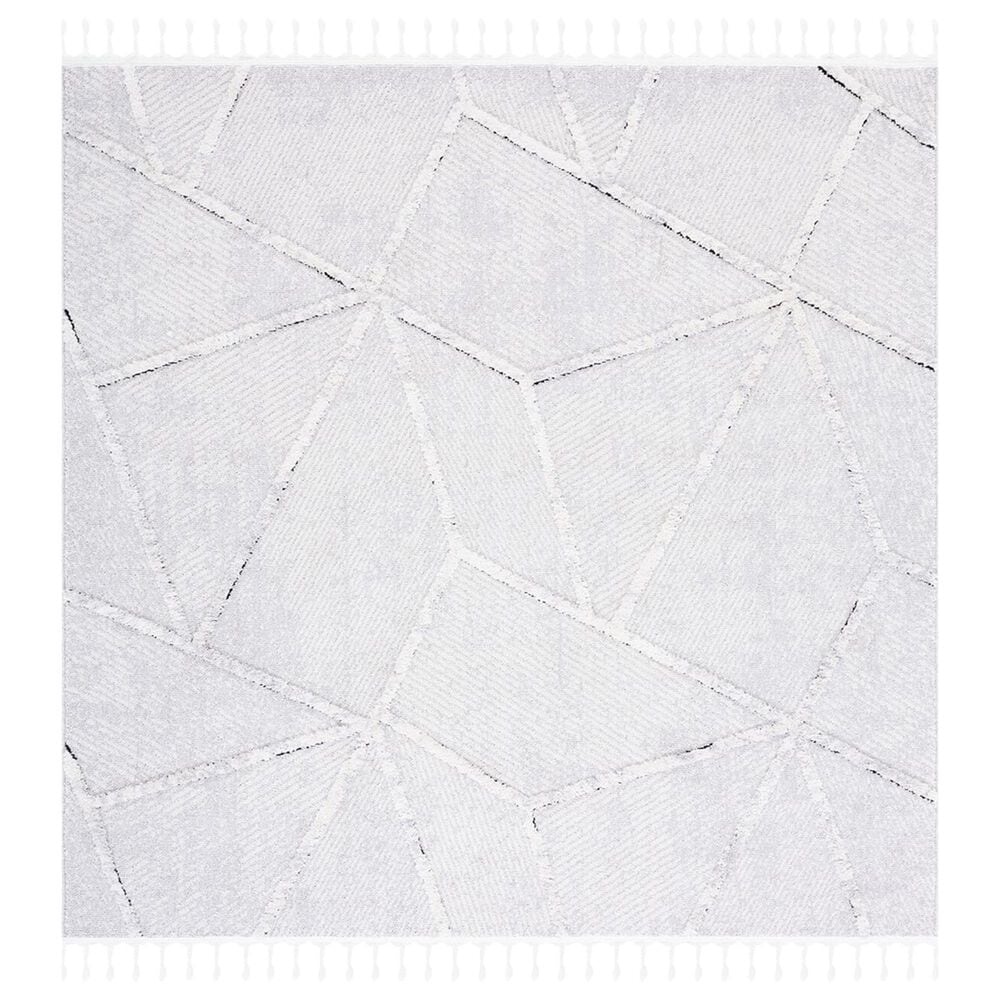 Safavieh Marrakesh MRK552F 6"7" Square Grey and Ivory Area Rug, , large