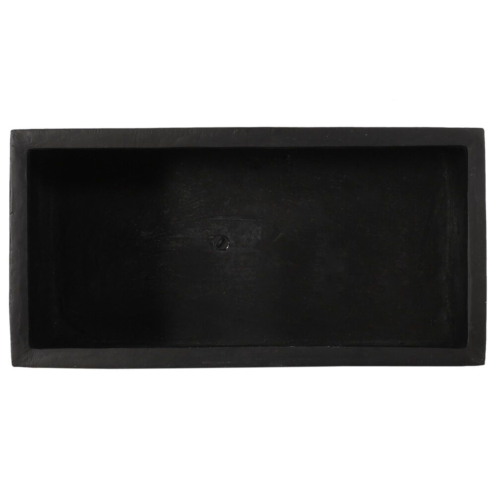 Hearth and Haven Outdoor Rectangular Planter Box in Black, , large