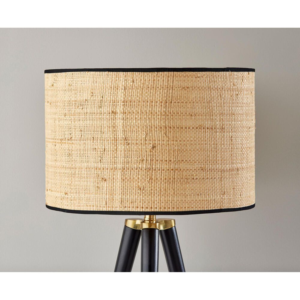 Adesso Jackson Table Lamp in Black and Antique Brass, , large