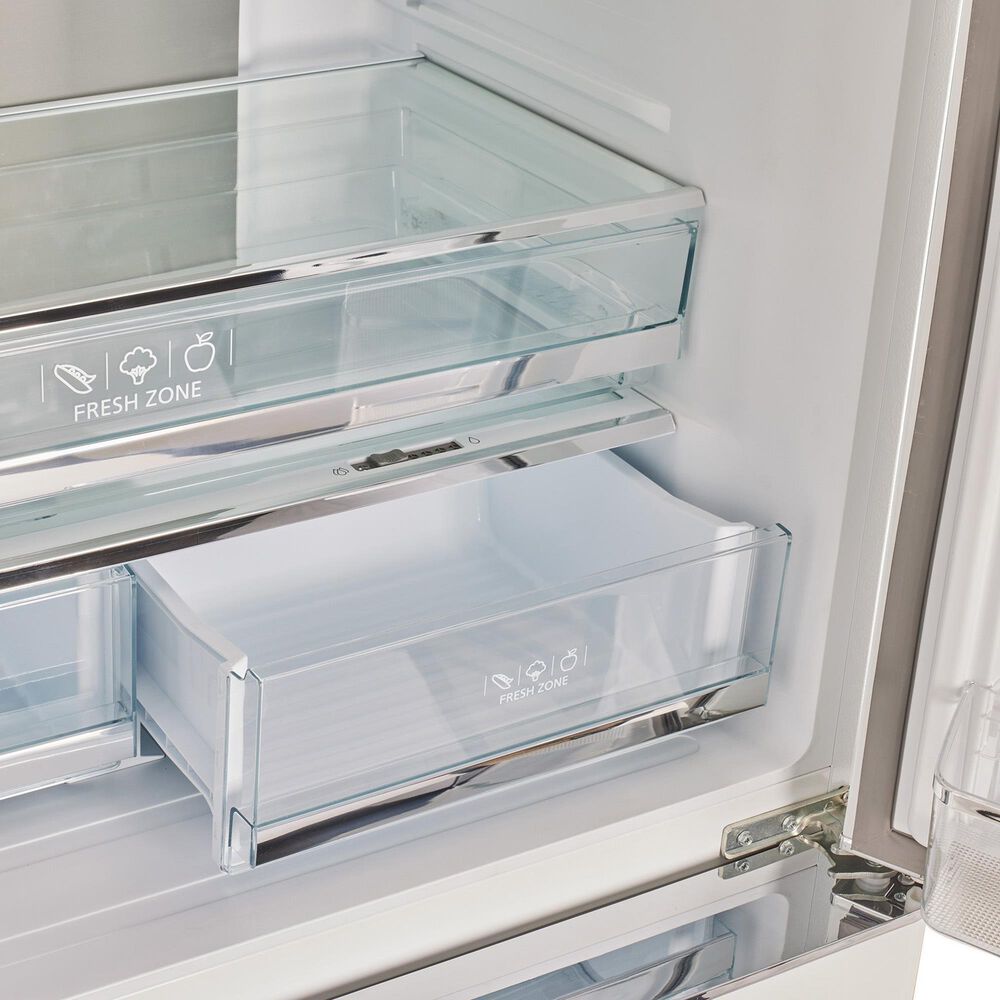 Unique Appliances Classic Retro 21.4 Cu. Ft Frost Free Counter Depth French Door Refrigerator in Marshmallow White, , large