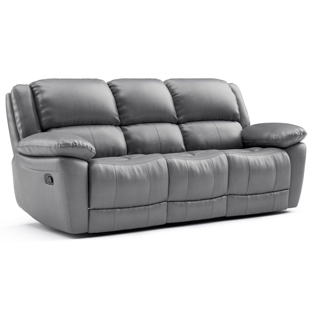 Furniture of America Glarus Manual Reclining Sofa in Dark Gray, , large