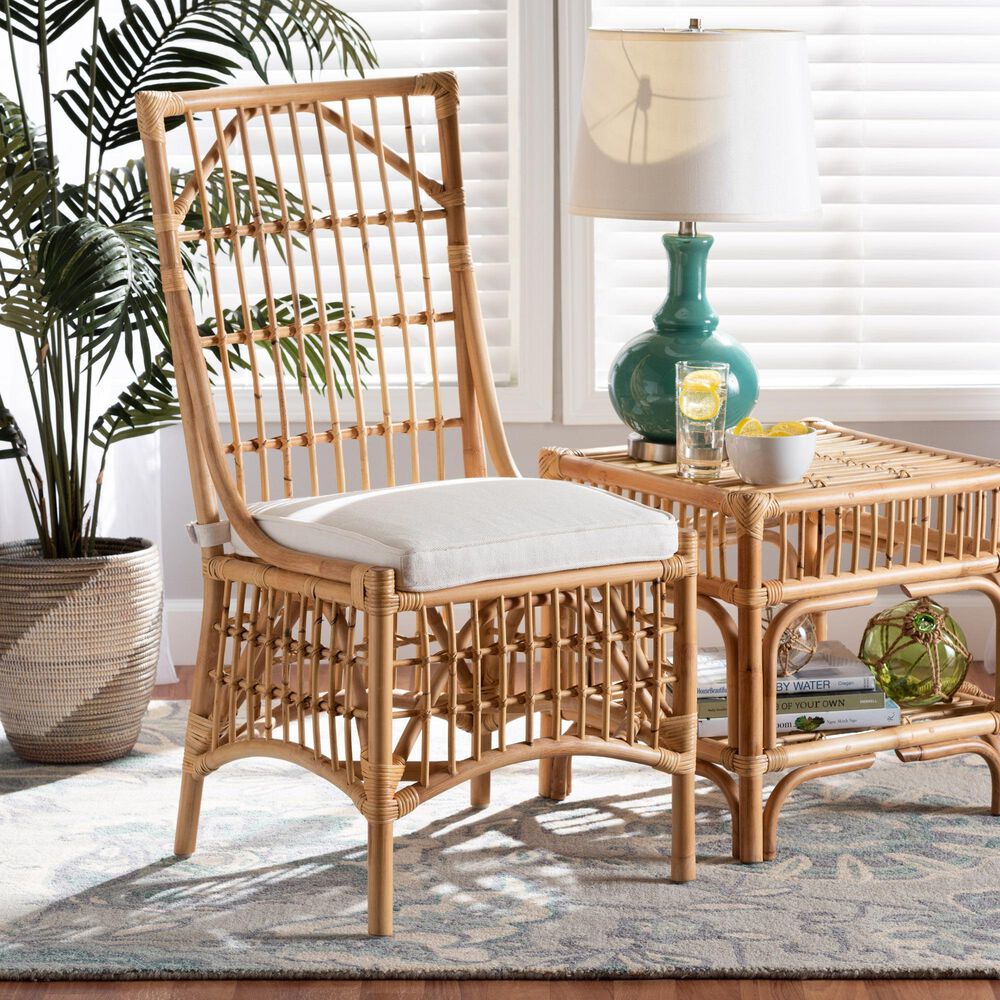 Baxton Studio Rose Side Chair in Natural Brown, , large