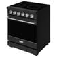 Thor Kitchen Gordon Ramsay 4.6 Cu. Ft. Professional Freestanding Electric Range with Stainless Steel Handle Kit in Black, , large