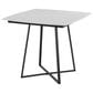 LumiSource Cosmo Square Dinette Table in White and Black - Table Only, , large