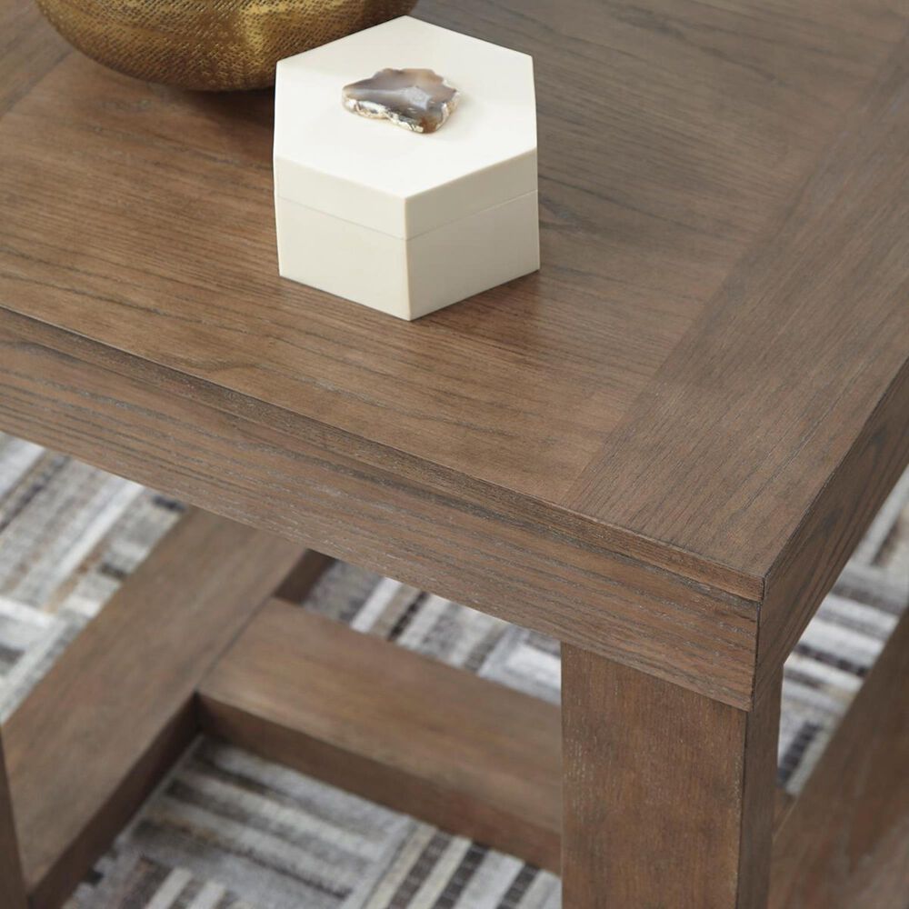 Ashley Cariton End Table in Grayish Brown, , large