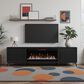 Endress International Malibu 95" Fireplace TV Stand in Moody Black, , large