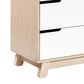 Babyletto Hudson Crib and 3 Drawer Dresser Set in Washed Natural and White, , large