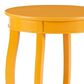 Linon Home Decor Rainbow Round Side Table in Yellow, , large