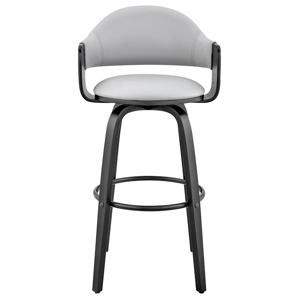 Blue River Daxton 26&quot; Swivel Counter Stool in Gray/Black, , large