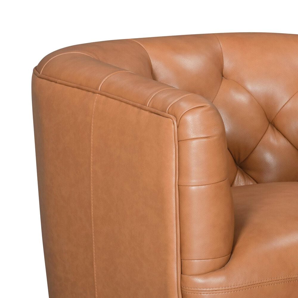 Italiano Furniture Cambria Mira Swivel Chair in Caramel Brown, , large
