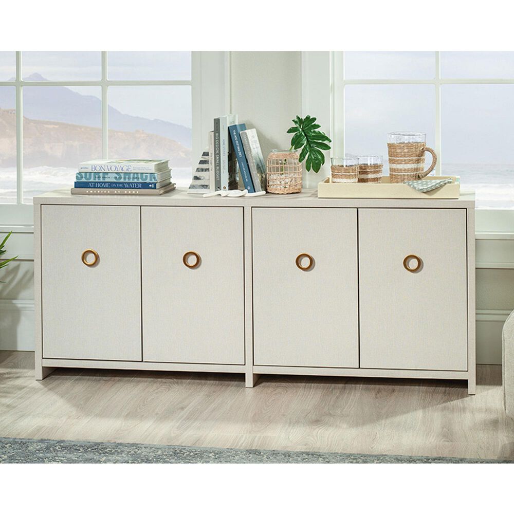 Sauder Grand Coast 57&quot; TV Credenza in Dove Linen, , large