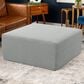 Jaxx Fairlie Boucle Fabric Ottoman in Silver, , large
