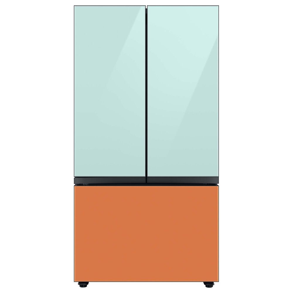 Samsung Bespoke Bespoke 3-Door French Door Refrigerator Top Panel in Morning Blue Glass, , large