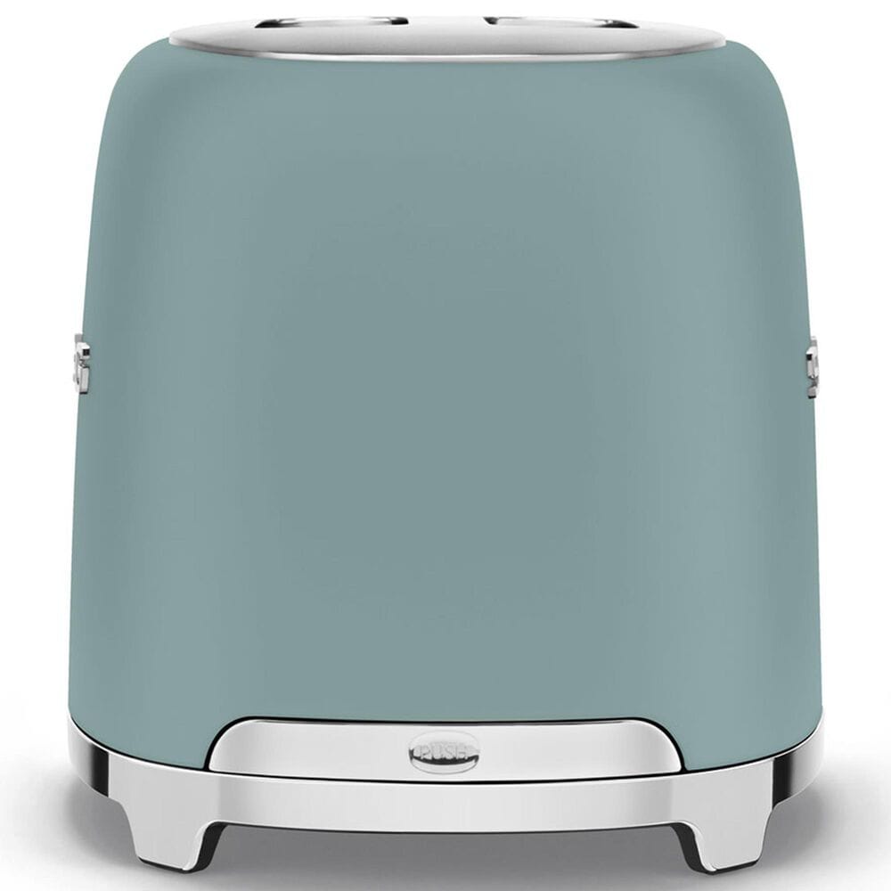 SMEG Retro-Style 2-Slice Toaster in Matte Emerald Green and Polished Chrome, , large