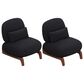 Morden Fort Cloud Boucle Armless Chair in Black (Set of 2), , large