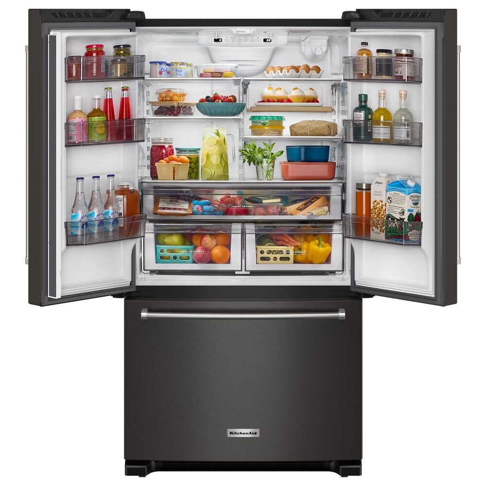 KitchenAid 20 Cu. Ft. French Door Refrigerator in Black Stainless Steel, , large
