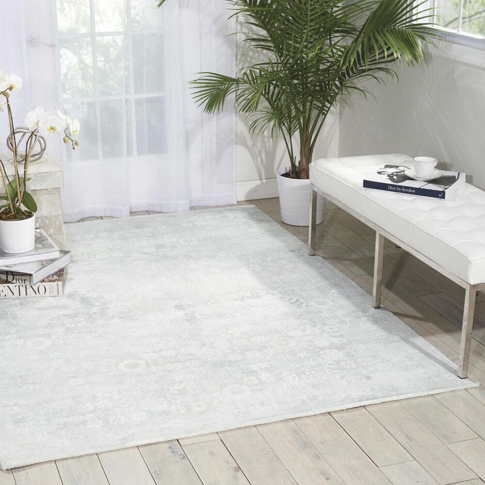 Nourison Desert Skies DSK02 3"9" x 5"9" Silver and Green Area Rug, , large