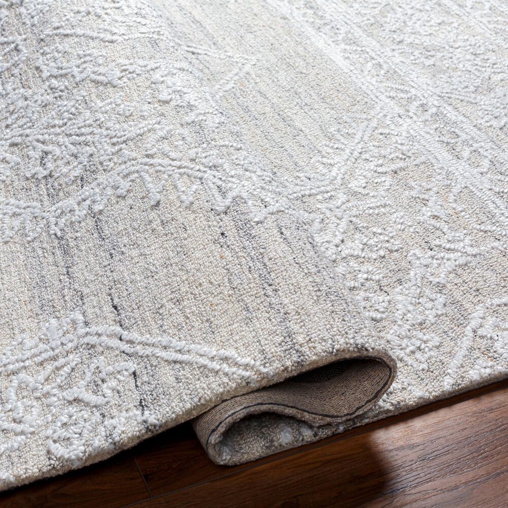 Surya Piazza PZZ-2300 2&#39; x 3&#39; White, Light Gray Area Rug, , large