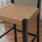 Linon Home Decor Cadence Bar Stool in Matte Black and Natural (Set of 2), , large
