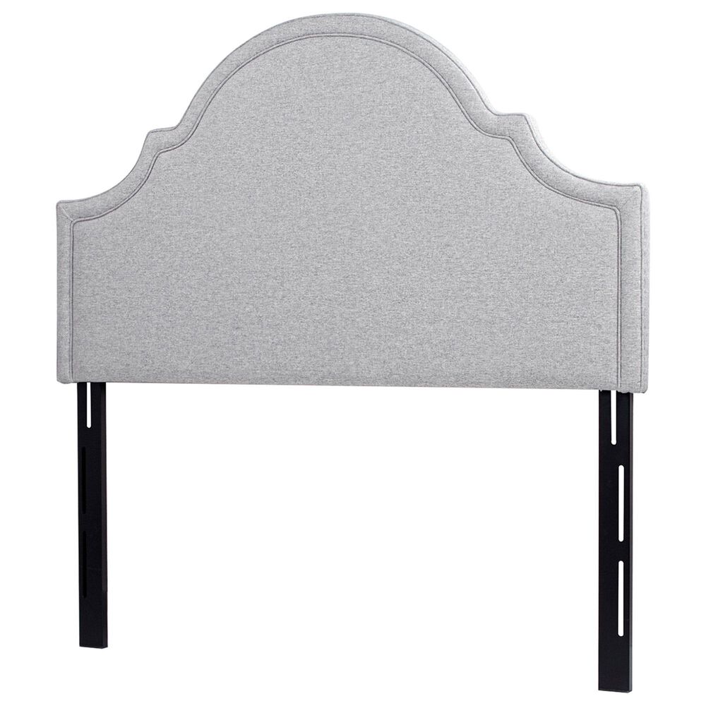 Jennifer Taylor Home Catherine Queen Upholstered Panel Headboard in Light Grey, , large