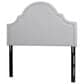 Jennifer Taylor Home Catherine Queen Upholstered Panel Headboard in Light Grey, , large
